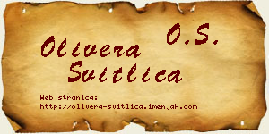 Olivera Svitlica vizit kartica